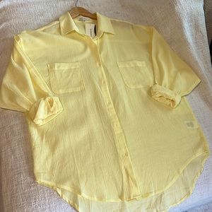 Z supply oversized yellow blouse